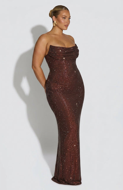 Robe Maxi Irina - Marron Prune