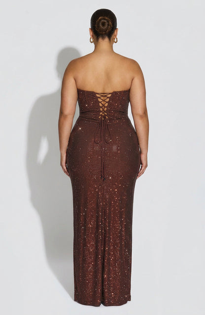 Robe Maxi Irina - Marron Prune