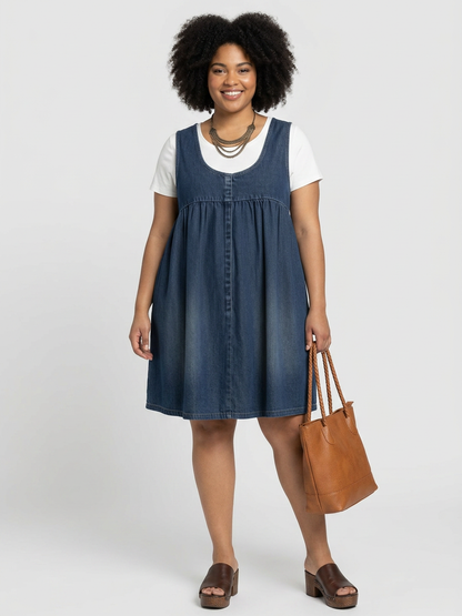 Sasha | Robe Maxi en Denim Doux Lavé Vintage