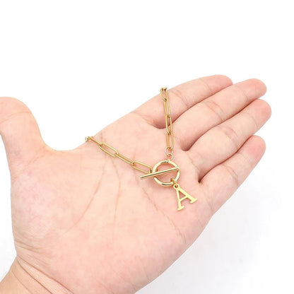 Collier Initiale Maille Trombone