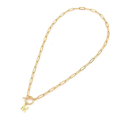 Collier Initiale Maille Trombone