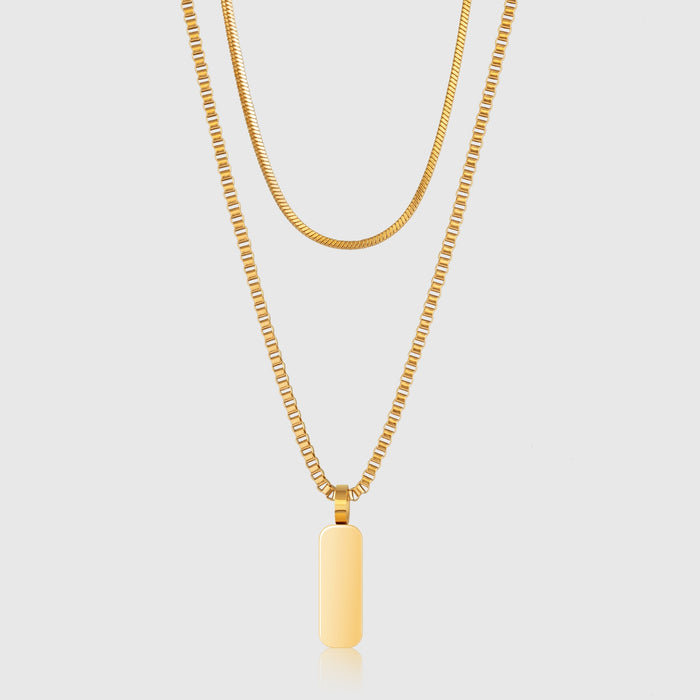 Collier Pendentif Duo Minimaliste