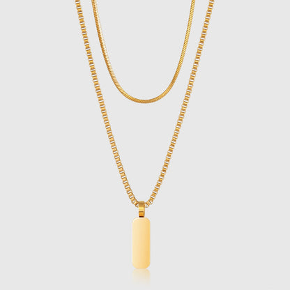 Collier Pendentif Duo Minimaliste
