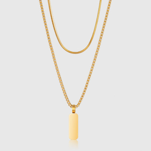 Collier Pendentif Duo Minimaliste