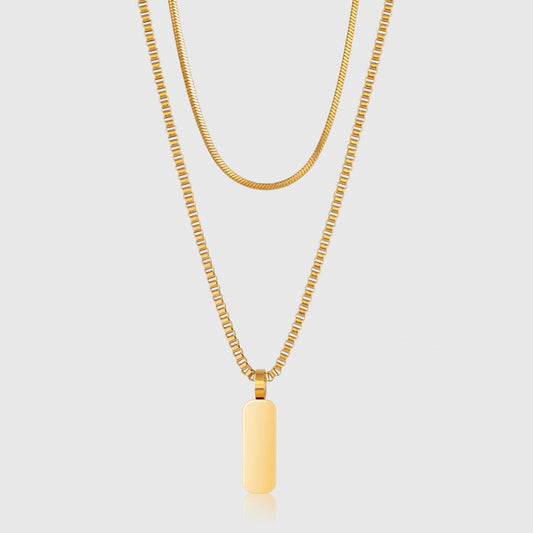Collier Pendentif Duo Minimaliste