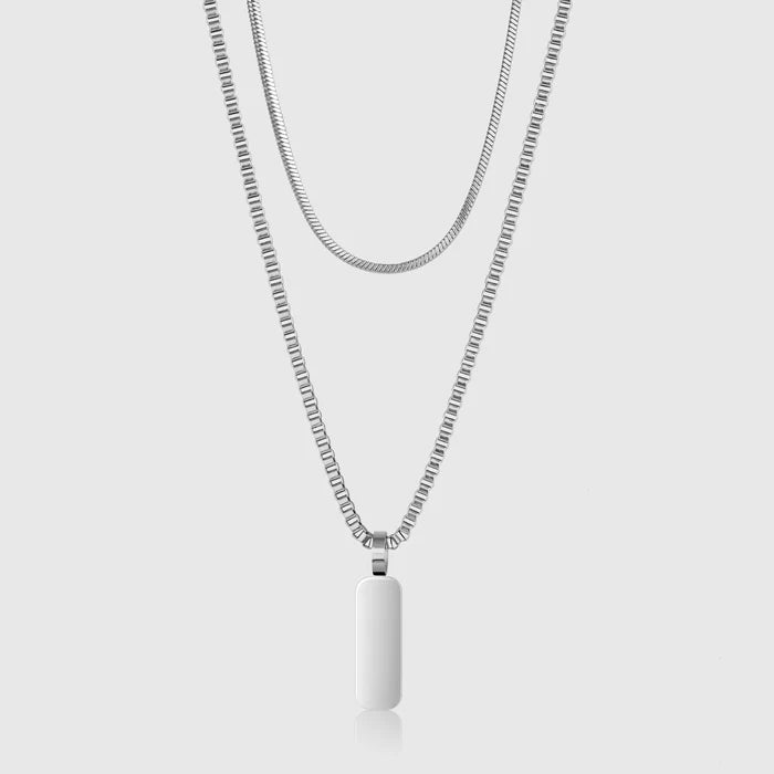 Collier Pendentif Duo Minimaliste