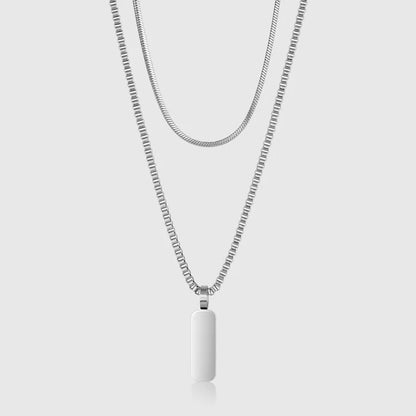 Collier Pendentif Duo Minimaliste