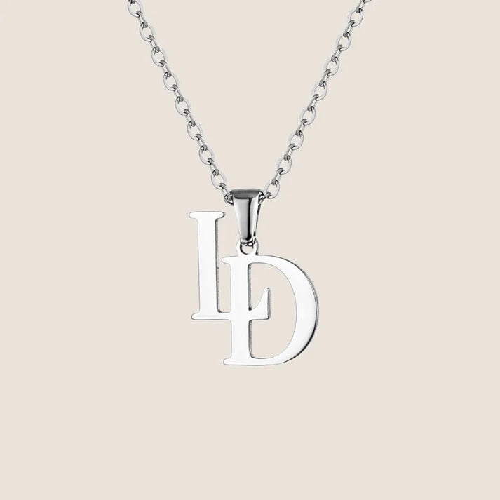 Collier Monogramme aux Initiales Entrelacées