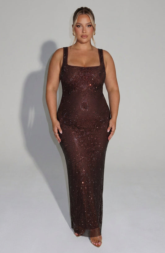 Robe Maxi Sigrid - Marron Prune