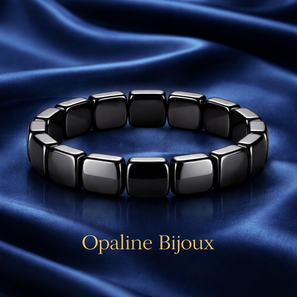 Bracelet en hématite polie