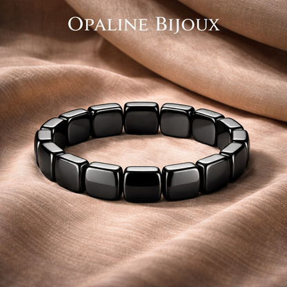 Bracelet en hématite polie
