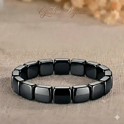 Bracelet en hématite polie