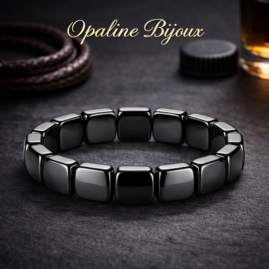 Bracelet en hématite polie