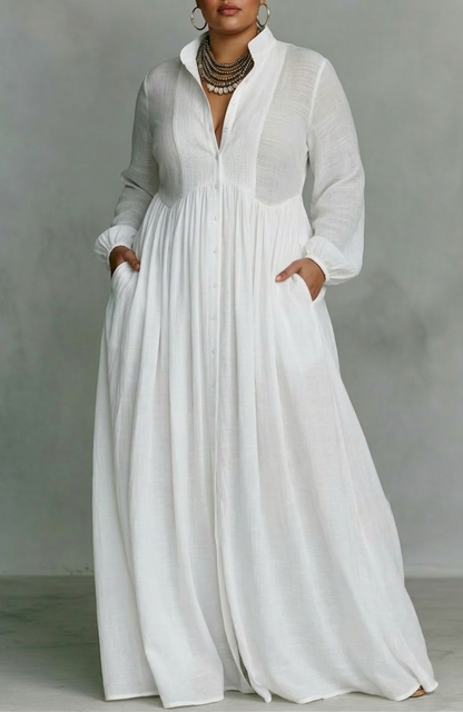 Cordelia | Robe Maxi à Boutons Flottants