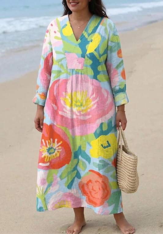 Aurelia - Robe en Coton Inspirée par des Artistes