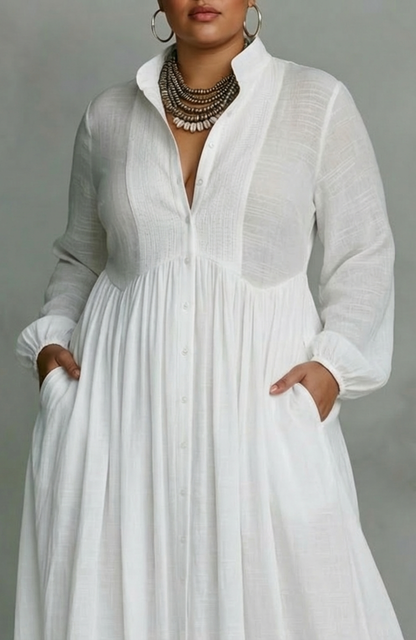 Cordelia | Robe Maxi à Boutons Flottants