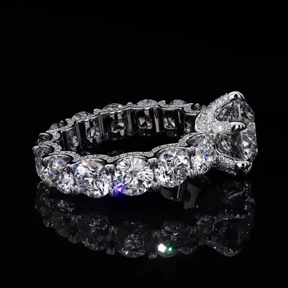 Bague Double Halo Lumineuse