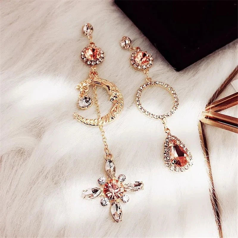 Boucles Goutte Baroque Cristal