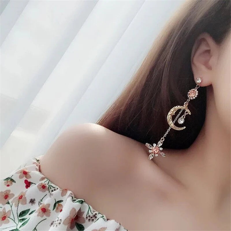 Boucles Goutte Baroque Cristal