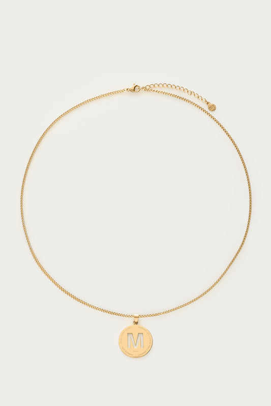 Collier Médaillon Initiale Élégant