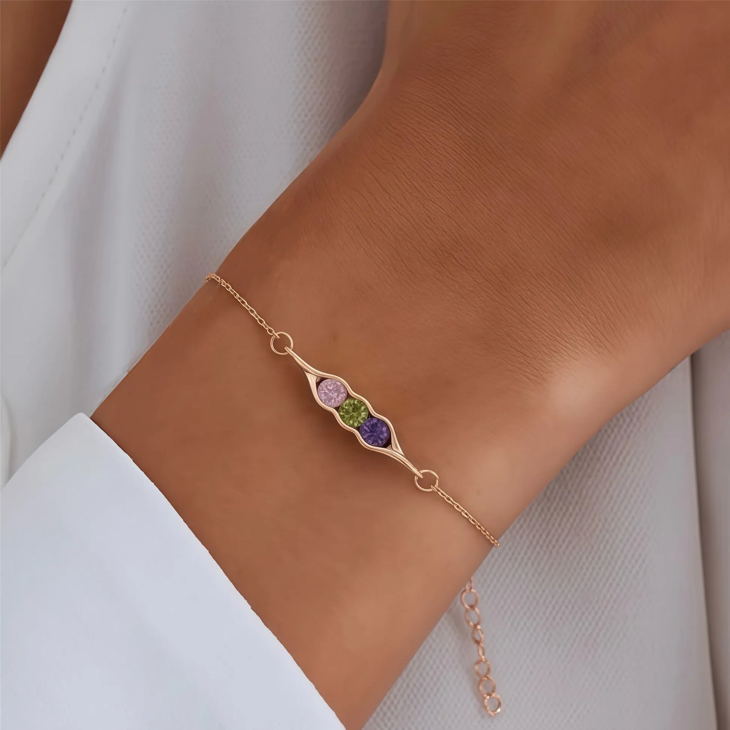 Bracelet Trio Pierres Délicates
