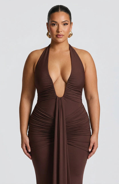 Robe Maxi Birdie - Brun Prune