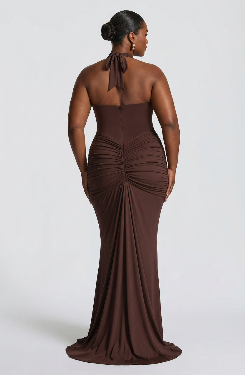 Robe Maxi Birdie - Brun Prune