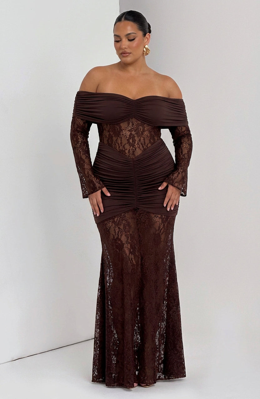 Robe Maxi Mali - Marron Prune