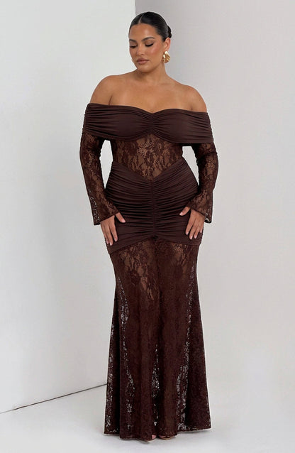 Robe Maxi Mali - Marron Prune