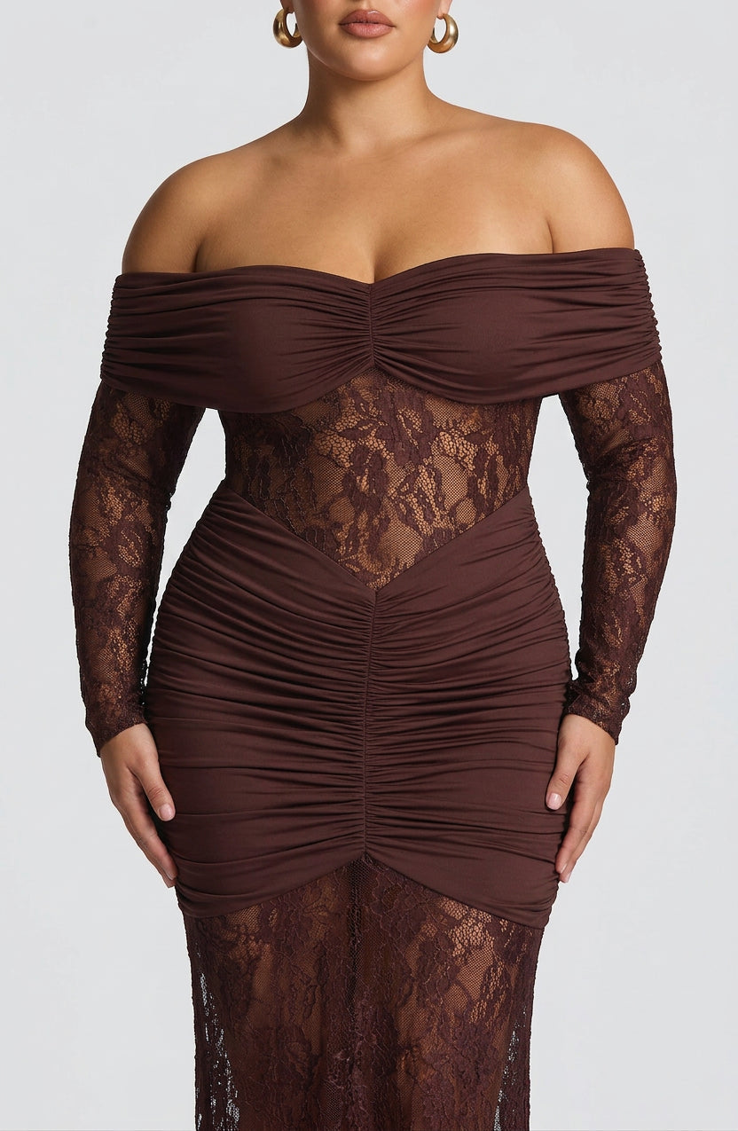 Robe Maxi Mali - Marron Prune