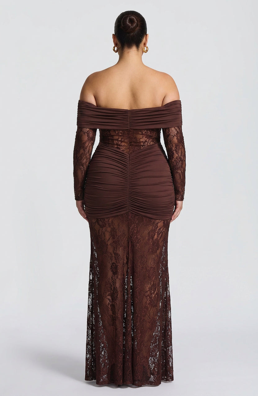 Robe Maxi Mali - Marron Prune