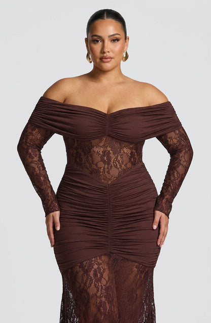 Robe Maxi Mali - Marron Prune