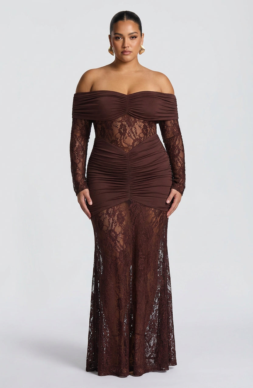 Robe Maxi Mali - Marron Prune