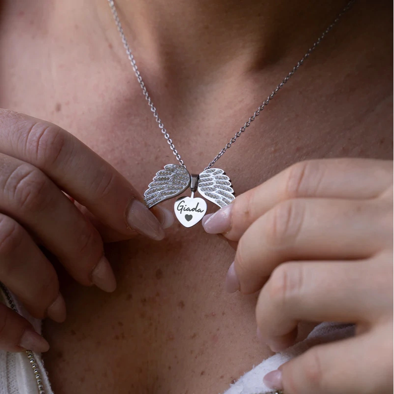 Collier Ange Protecteur Personnalisé