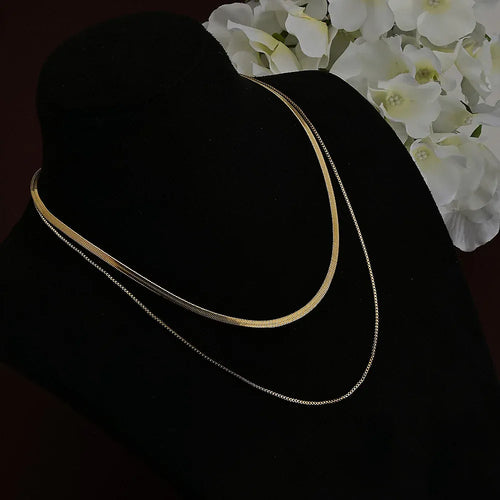 Collier Minimaliste à Deux Couches