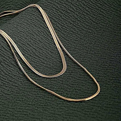 Collier Minimaliste à Deux Couches