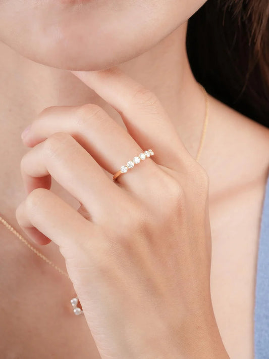 Snowfall Moissanite Eternity Ring