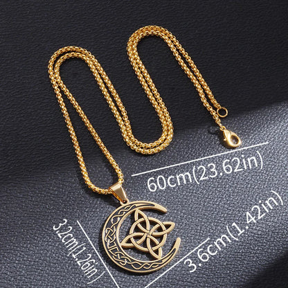 Collier Lune aux Entrelacs Celtiques