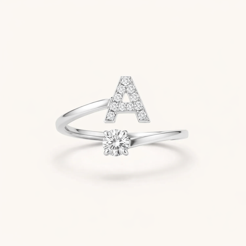 Bague Initiale Ajustable Minimaliste