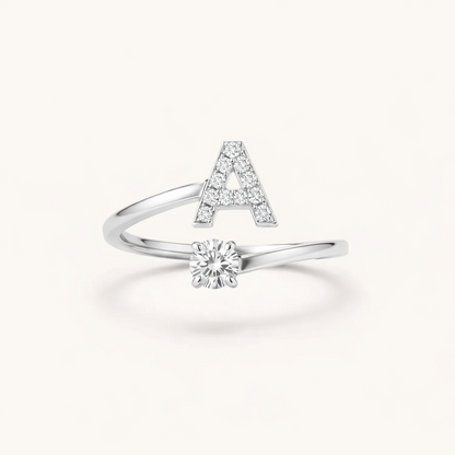 Bague Initiale Ajustable Minimaliste