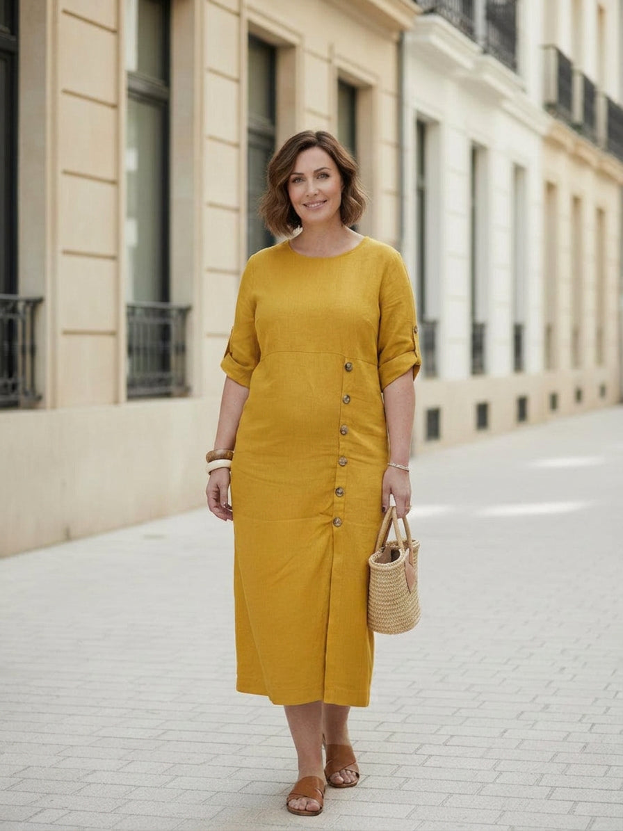 Esmé - Robe en Lin Élégante