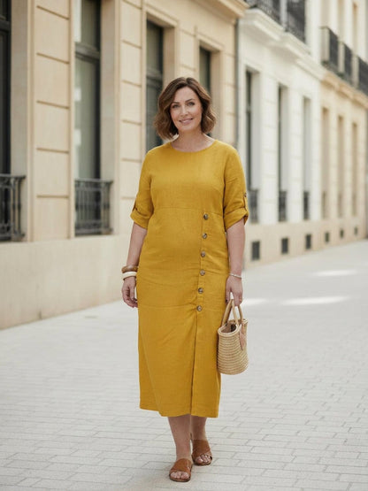 Esmé - Robe en Lin Élégante