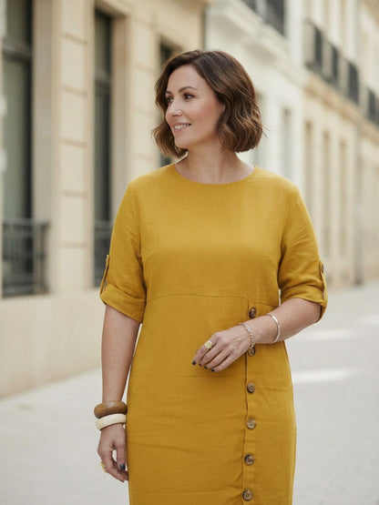 Esmé - Robe en Lin Élégante