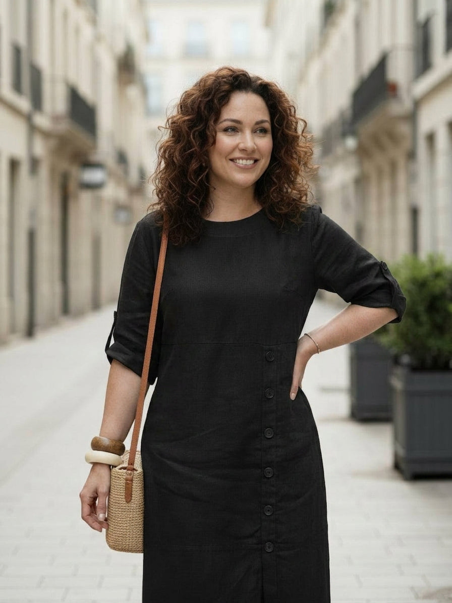 Esmé - Robe en Lin Élégante