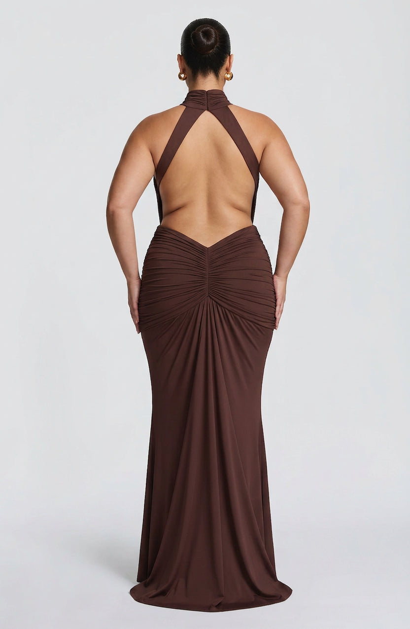 Robe Maxi Mable - Marron Prune