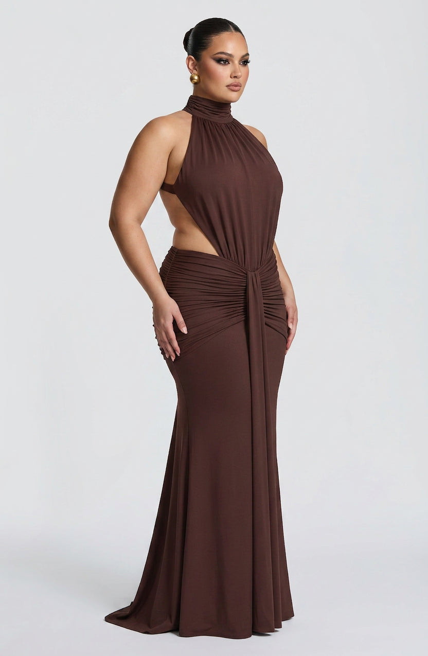 Robe Maxi Mable - Marron Prune