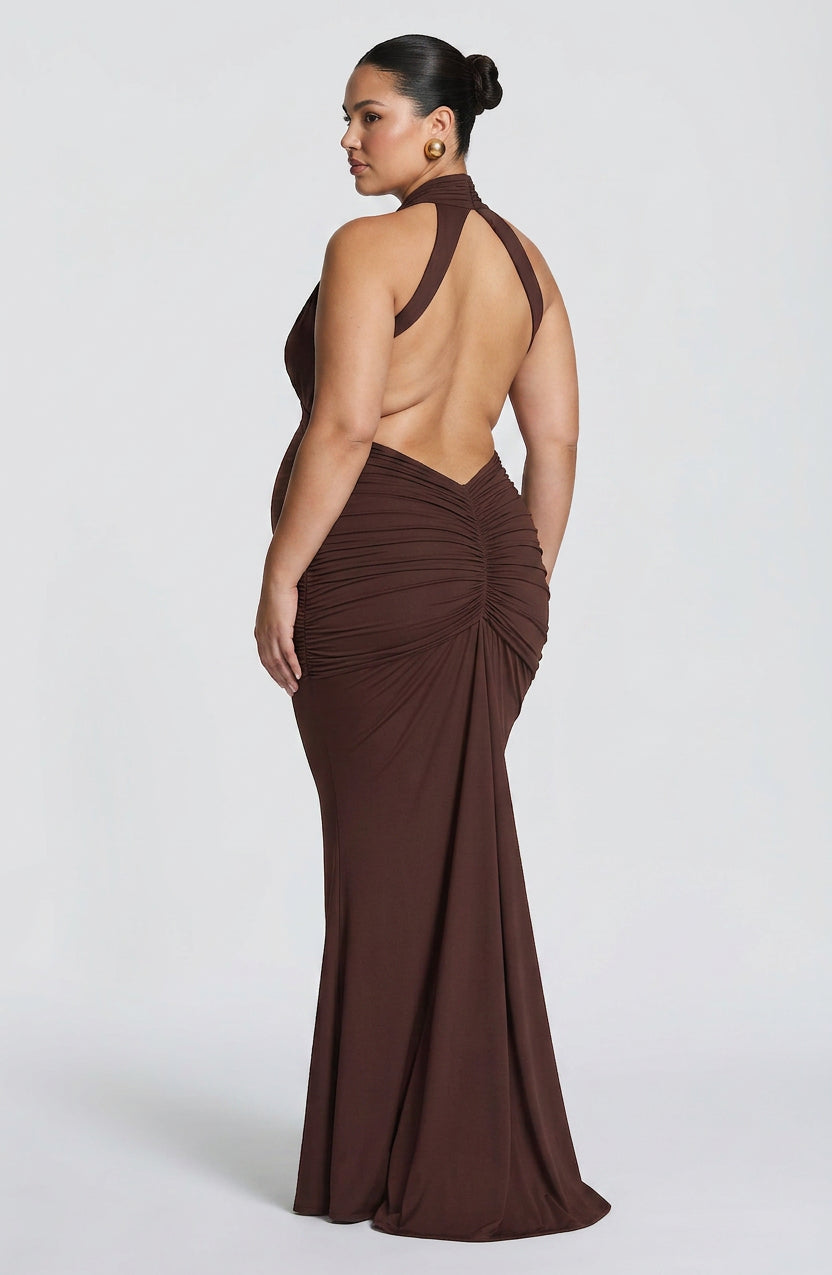Robe Maxi Mable - Marron Prune