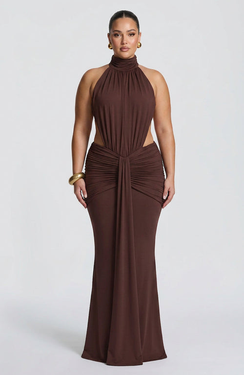 Robe Maxi Mable - Marron Prune