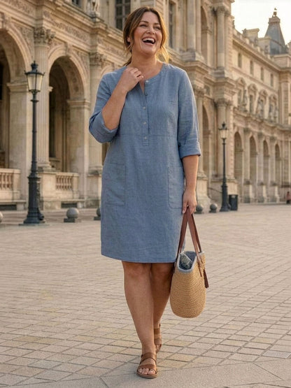 Irina - Classe Intemporelle : Robe en Coton