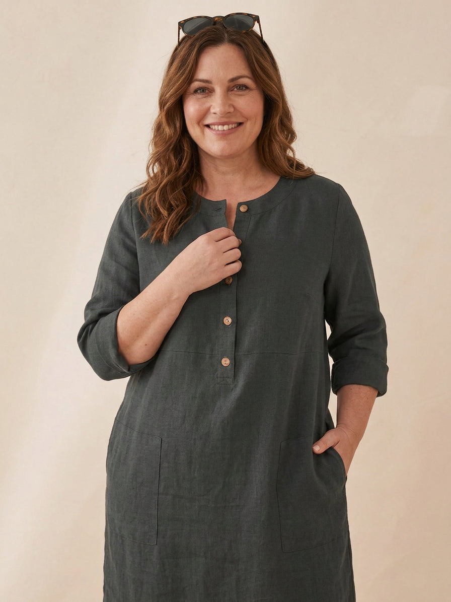 Irina - Classe Intemporelle : Robe en Coton